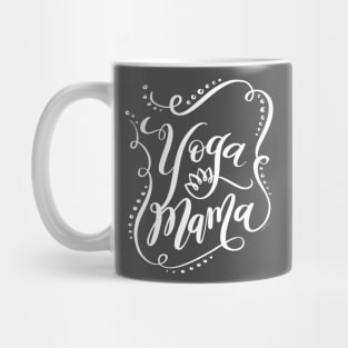 Yoga Mama White Hand Lettering Design Mug